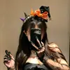 Faixa de cabelo de Halloween com designs fofos de abóbora e duende, faixa de cabelo decorativa, acessório popular para festas de fim de ano, atacado