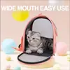 Bolsa de Transporte Respirável para Gatos em Tecido Oxford, Bolsa de Viagem Portátil de Grande Capacidade para Gatos e Cães Pequenos