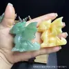 Pedra bruta de cristal natural polida, esculturas de animais mistas, esculturas de animais multimateriais, atacado de venda quente transfronteiriça
