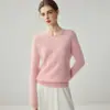 Suéter minimalista 100% cachemira pura para mujer, cuello en V, tejido trenzado, jersey, perfecto como capa interior, versátil para otoño e invierno