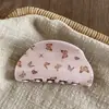 Pinza para el pelo de estrella con garra y estampado de leopardo estilo retro, dulce y fresca, para recogidos, pinza de acetato de gato y tiburón, accesorio de pelo elegante en forma de corazón