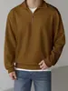 Sudadera de hombre con media cremallera, nueva para otoño e invierno, de importación, manga larga holgada, chaqueta casual elegante, jersey con media cremallera