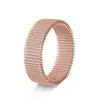 Amazon Joyería Estándar Talla de EE. UU. Acero Inoxidable Malla Tejida Anillo Resistente a la Deformación 8 mm Electrochapado al Vacío No se Desvanece