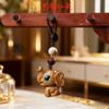 Yiming Xianyuan Sandalwood Elefante Corrente de Celular Pingente Chaveiro de Carro Pingente Esculpido Presente Fofo para Homens e Mulheres