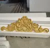 Estilo Europeo Villa Pared Exterior Entrada Puerta Decoración Triangular de Flores Tablero de Flores de Espuma EPS Forma de Tejado de Villa de Acero Ligero Relieve