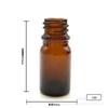 Botella de Reactivo de Vidrio Sódico-Cálcico Color Tan Botella Cosmética Ámbar Botella de Oz para Té Botella de Aceite con Tapa Gotero Marrón