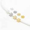 Separador Copo de Nieve Chapado en Oro de 18K 6/8mm Relleno de Oro de 14K Conservación del Color Collar Pulsera DIY Cuenta Espaciadora de Flor con Cuentas D93