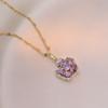 Collar Versátil para Mujer, Nuevo Colgante de Corazón Transfronterizo de Moda, Diseño de Nicho Elegante, Joyería de Cadena Simple para Clavícula