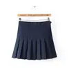 Falda plisada, falda corta de verano, cintura alta, para estudiantes, corta, combinable, a cuadros, aspecto ajustado, para mujer, primavera, línea A, falda antiluz