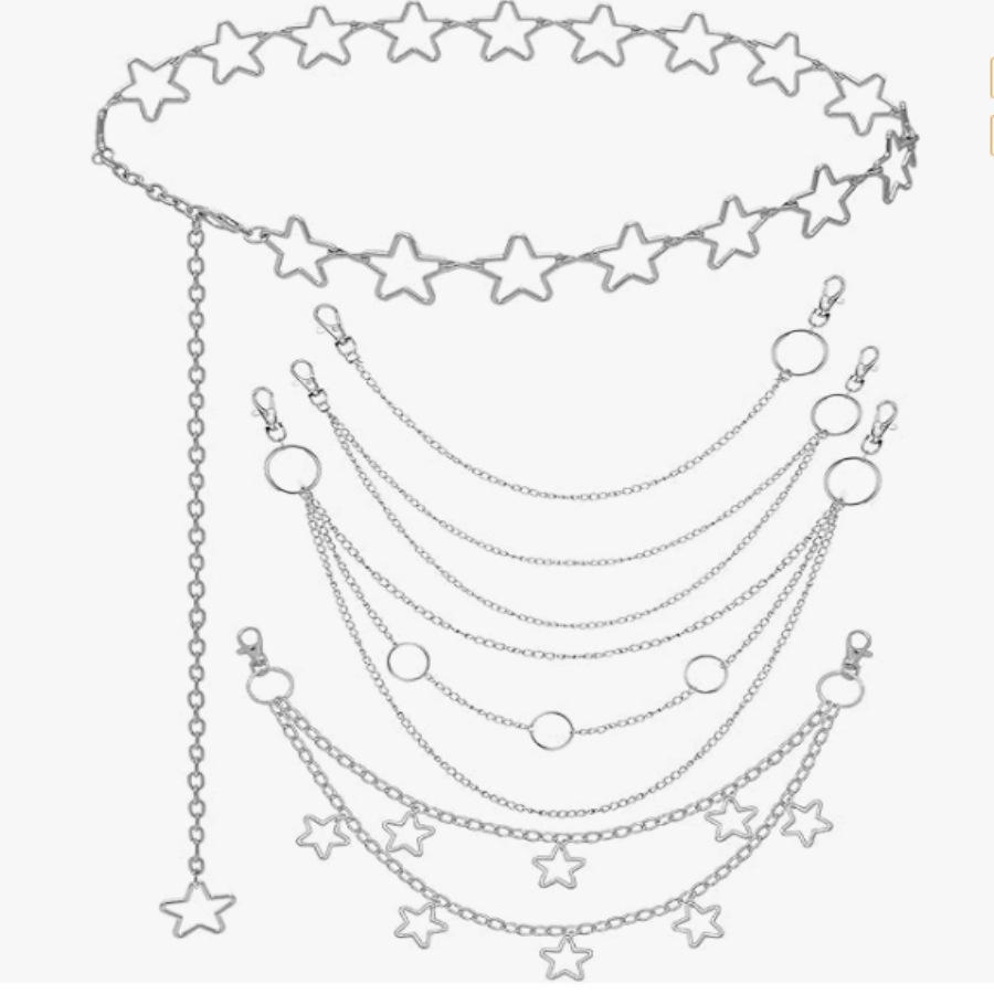 SKU-03-星星腰链五件套白k
