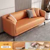 Sofá de tela técnica para apartamentos pequeños, modelo moderno para salas de estar, tiendas de ropa y propiedades de alquiler, disponible en opciones de dos y tres plazas, sofá pequeño retro de lujo ligero