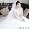 Fio Brilhante Fino de Camada Dupla para Noiva Camadas Múltiplas Volumosas Licença de Casamento Curto Super Longo Simples Luxo Mori Acessórios de Viagem