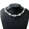 Colar Corrente de Personalidade Simples Cravejado com Diamantes Europeu e Americano Moda Corrente de Clavícula de Alta Qualidade Design de Nicho Estilo Frio Ins Colar
