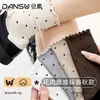 Calcetines de encaje para mujer para primavera y otoño, calcetines de lunares hasta la pantorrilla combinados con zapatos Birkenstock, calcetines de algodón puro estilo japonés con volantes