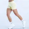 Calça shorts de fitness e yoga DFY, lisa, alta elasticidade, nylon, três pregas na cintura, quadril, sem costura, cintura baixa