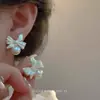 Clavo de Oreja de Plata de Ley 925 Rosa Super Brillante Clavo de Oreja Diamante Sentido Avanzado Clavos de Oreja de Circonita Gratis