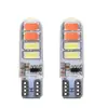 T10 W5W 194 168 5630 8SMD LED luz de pisca de carro bicolor T10 lâmpada de silicone 12V