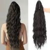 Peluca de Cola de Caballo Rizada de Lana Ondulada Europea y Americana Peluca de Cola de Caballo Alta de Maíz con Pinza de Garra Grande Rizada Latina Trenza