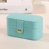 Caja de Joyería de Alta Gama Transfronteriza Exquisita Caja Pequeña Portátil para Joyería Collares Pendientes Anillos Caja de Almacenamiento de Accesorios Venta al por Mayor