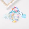 Perro globo estrella de cinco puntas cadena para teléfono móvil celebridad de internet amor listado color dopamina adornos de llavero funda de teléfono diy
