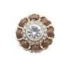 Flor de Metal Cordão Usável Botão Cor Estilo Chanel Botão com Diamante Casaco de Lã Vestido Suéter Fivela Fivela de Casaco Pelo