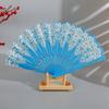 Abanico de plástico bronceado estilo europeo noble y elegante abanico plegable antiguo 7 pulgadas mayoreo de fábrica
