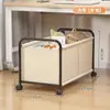 Cesto de Roupa Suja, Cesto de Armazenamento, Suporte de Mochila sob a Mesa, Cesto Divisor de Lanches, Carrinho Móvel para Armazenamento de Brinquedos