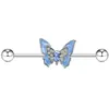 Geibei Europa e Estados Unidos anel de umbigo de borboleta transfronteiriço anel de mamilo piercing de nariz anel de nariz aço inoxidável desenvolvimento personalizado de joias para perfuração do corpo humano