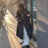 Abrigo de Tweed de Longitud Media por Encima de la Rodilla Otoño/Invierno 2025 para Mujer, Estilo Británico de Alta Gama para Mujeres Pequeñas, Abrigo de Lana de Moda