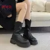 Botas estilo Martin para mujer con suela gruesa y tacón grueso, nueva colección de verano 2026, botines versátiles, estilo británico retro, cómodas y fáciles de combinar