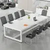 Mesa de conferência mesa longa mesa de negociação e combinação de cadeiras mesa de computador simples bancada de treinamento de pessoal multifuncional simples moderno