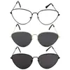 Gafas de Sol Metálicas para Adultos con Montura Pequeña Ojo de Gato Gafas de Sol Tendencia de Personalidad con Montura Pequeña Europeas y Americanas