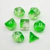 Conjunto de sete grãos Duas cores Transparente Dice Seda flutuante Duas cores Dice Transparente Multi-número Jogo Crystal Dice