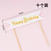 Feliz Cumpleaños Banner Colorido Decoración de Pastel de Cumpleaños para Niños Enchufe Estilo Coreano Estilo Ins Enchufe de Cumpleaños