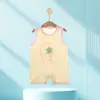 Mameluco de Bebé Verano Delgado Ecos Bebé Sin Mangas Recién Nacido Traje para Gatear Verano Transpirable Overol
