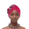 Amazon Aliexpress Nuevo Estilo Sombrero Floral de Color Sólido Sandía, Gorro Envolvente para la Cabeza, Sombrero Africano