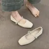 Sapatilhas delicadas e elegantes, novo design doce estilo francês 2024, perfeitas com vestidos, sapatos Mary Jane de bico fino