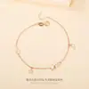 Pulseira de Prata Esterlina 925 Estrela e Lua Madrepérola para Mulheres Design de Nicho Ins Pulseira de Ouro Rosa de Alta Qualidade Presente de Dia dos Namorados