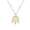 Colar com Pingente Cadeado da Paz em Prata S925 Feminino Estilo Guofeng Pingente de Jade Natural Hetian Corrente Lateral Corrente de Contas Corrente da Clavícula Joias Atacado