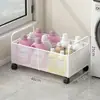 Estante de Almacenamiento de Líquido para Lavar Inodoro Balcón Estante de Almacenamiento de Piso para Detergente Cesta Encima de la Lavadora de Tambor