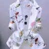 Nueva Chaqueta Exterior Ligera de Punto Estilo Pequeño para Mujer, Corta, Protectora del Sol, Estampada, Ajustada, Traje Exterior