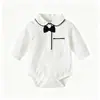 Comércio Exterior Romper de Verão Triângulo Body de Manga Curta para Bebê Roupa de Menino Estilo Escolar de Outono Roupas Infantis para Um Ano