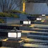 Lámpara de Cabeza para Columna Solar, Estilo Nube de Agua, Conectada a la Electricidad, Valla de Estilo Chino Nuevo, Patio, Villa, Puerta, Lámpara Solar para Jardín