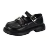 Zapatos de piel para niña 2026 nuevos zapatos de princesa para primavera y otoño zapatos negros sencillos para niña mocasines grandes para estudiantes zapatos para niños