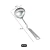 Cuchara Coladora para Sopa de Acero Inoxidable Doble Propósito Cuchara para Olla Caliente Restaurante Hogar 50/100ml Filtro con Punta Perforada Concha para Sopa