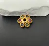 Accesorios de Joyería K Blanca Microincrustados Zircón Separador Pulsera DIY Hecha a Mano Collar Separador de Rueda Cuentas Anillo para Correr Bandeja de Flor Cintura Pequeña