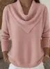 2026 Comércio Exterior Transfronteiriço Site Independente de Roupas Femininas Amazon Aliexpress Outono e Inverno Novos Tops e Suéteres de Cor Sólida com Manga Longa