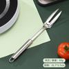 Juego de Utensilios de Cocina de Acero Inoxidable Brillante Doble Punta de Siete Piezas, Espátula Engrosada No Magnética de 1.0 mm, Cuchara Sopera de Acero Inoxidable, Rastrillo para Harina al por Mayor