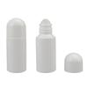 Botella de plástico con bola de rodillo para perfume antitranspirante de 50 ml, con perlas de gel para aceite esencial de HDPE, para loción y agente de aplicación.