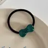 Jalea de Fruta Brillante Transparente Lazo Pequeño Goma para el Cabello Anillo para el Cabello Versátil para el Día a Día Linda Estilo Femenino Goma Elástica Básica